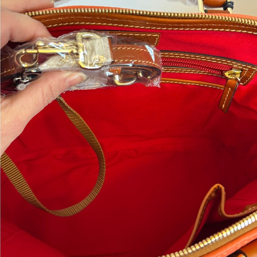 🧡 Dooney & Bourke Pebble Grain Satchel - Coral - Picture 9 of 10